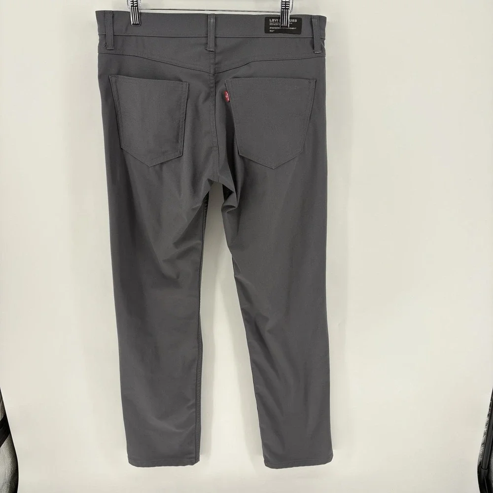Levi's 511 Slim Tech Five Pocket Pants Mid Rise Stretch Gray UPF 50+ Men 33X32